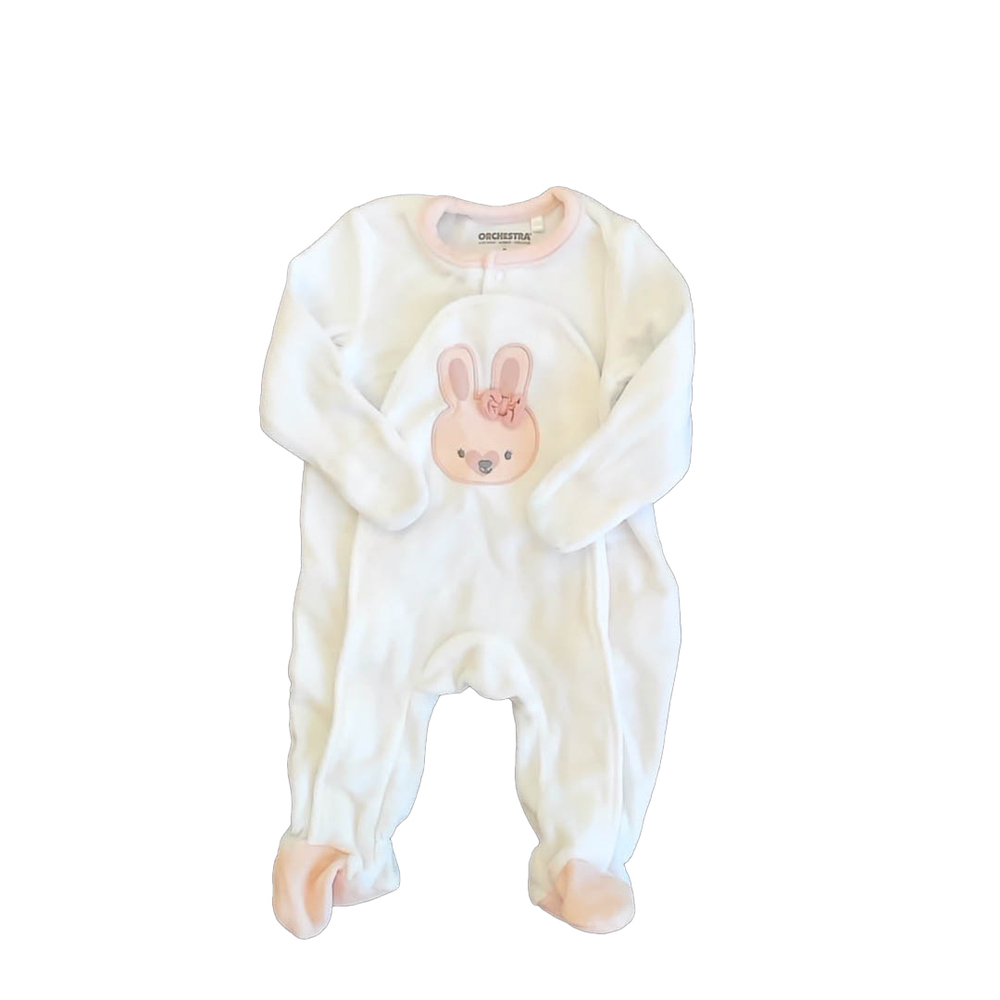 Orchestra Girls White | Pink Bunny Long Sleeve Outfit size: 3 Months